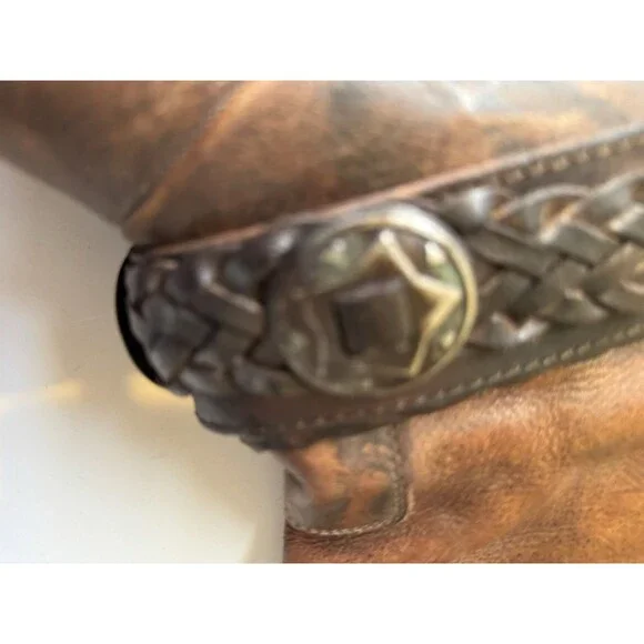 Freebird By Steven FB-Drove Brown Leather Cowboy Boots Womens Sz 9 - Picture 9 of 16